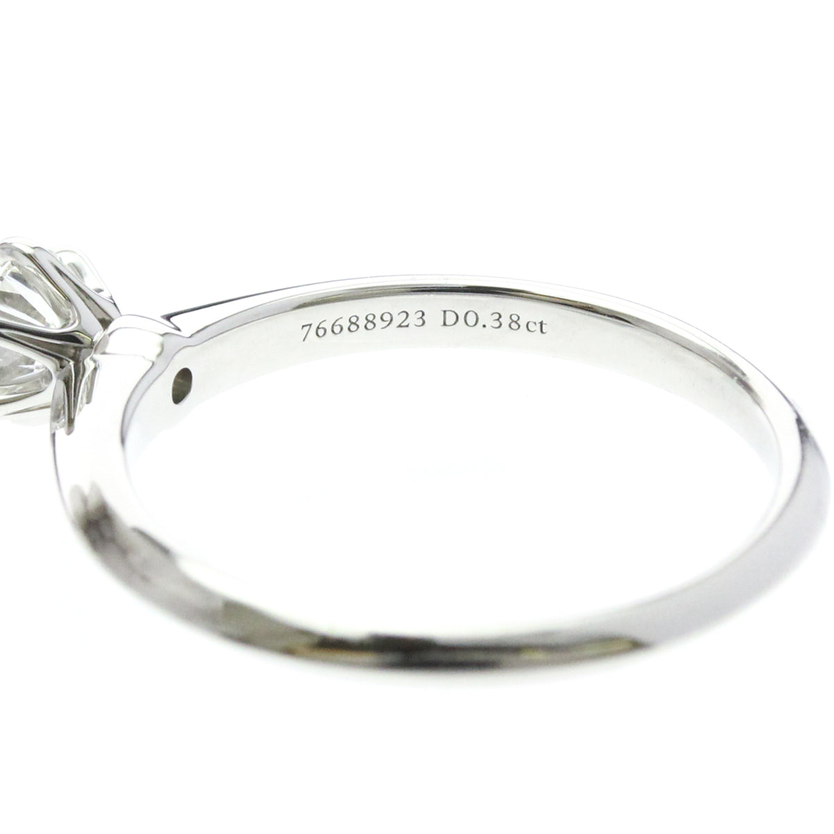 Tiffany & Co. Tiffany Setting Solitaire Platinum With Rbc Diamond G/Vvs2 Silver Platinum Ring Jewelry (Pre-Owned)