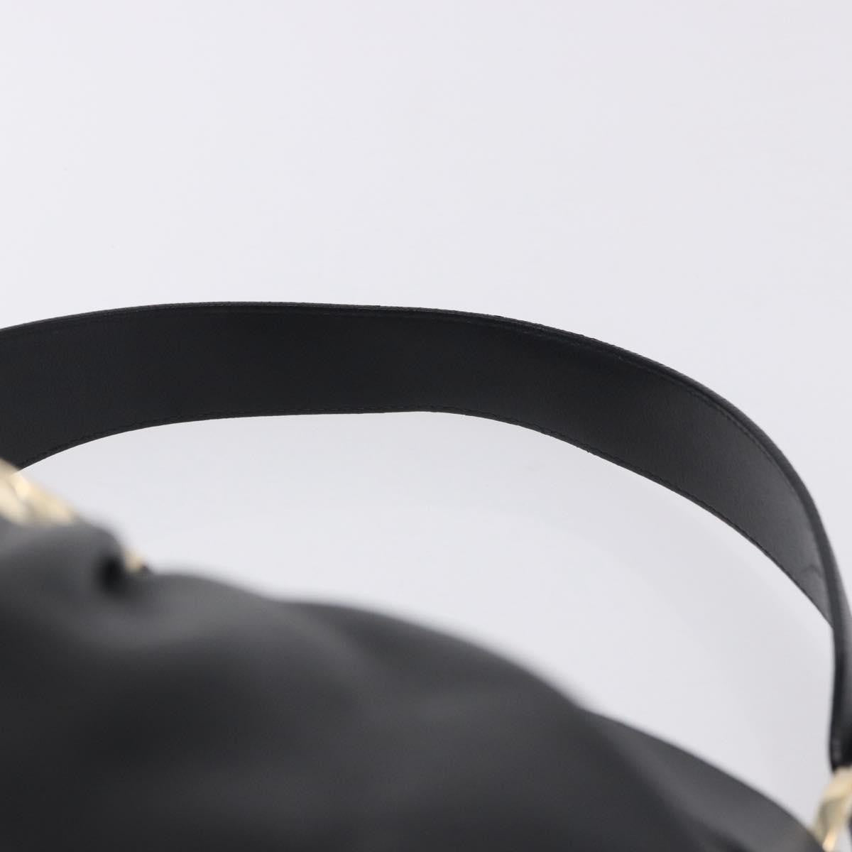 Bvlgari Chandra Hobo Leather Black Leather Handbag (Pre-Owned)