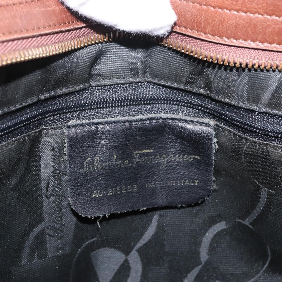 Salvatore Ferragamo Vala Tote Canvas Brown Canvas Tote Bag Bag (Pre-Owned)