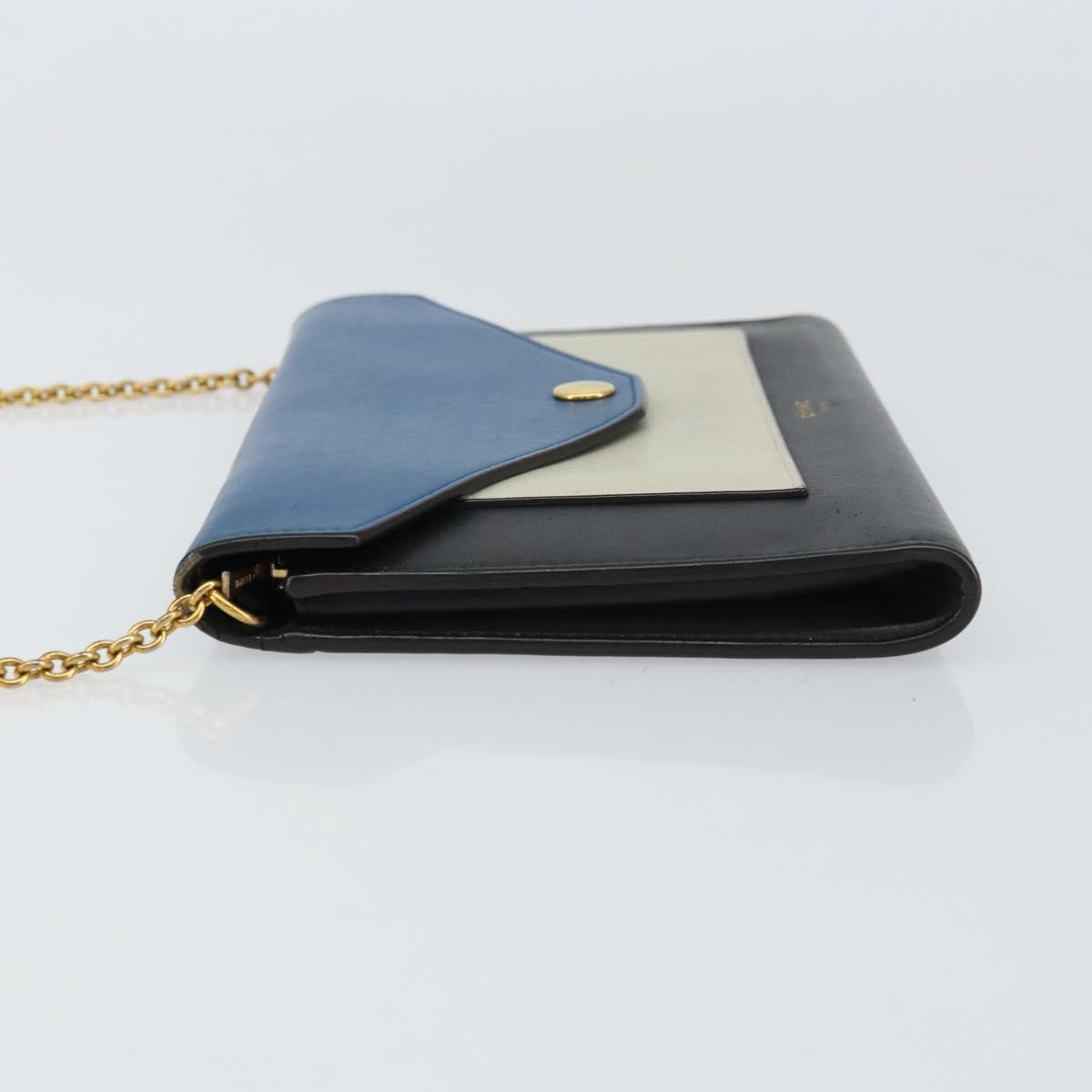 Celine Pocket Envelope Wallet On Chain Leather Multicolour Leather Clutche & Pouche Bag (Pre-Owned)
