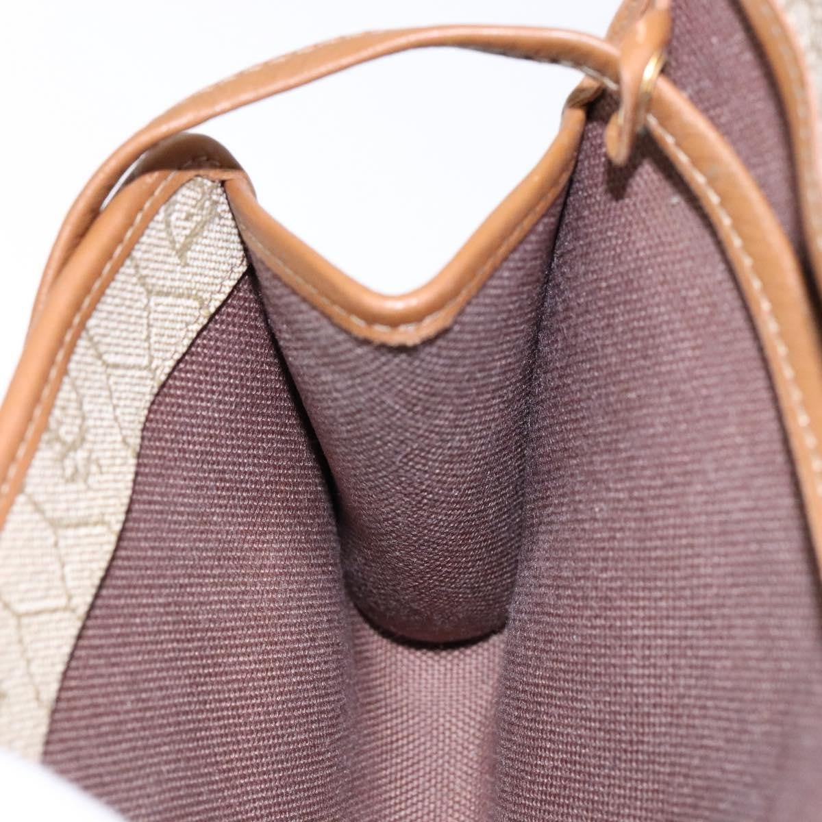Christian Dior Vintage Honeycomb Flap Coated Canvas Beige Pvc Wallets Accessory (Pre-Owned)