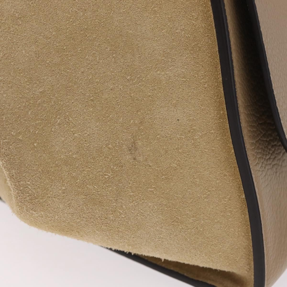 Celine Trapeze Leather Beige Leather Handbag (Pre-Owned)