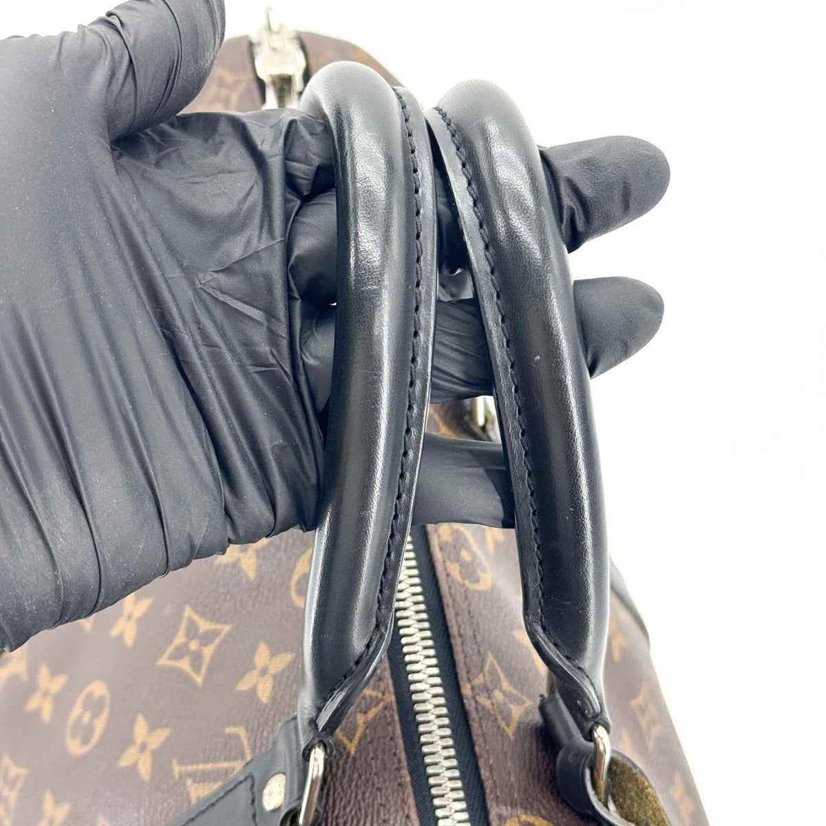 Louis Vuitton Keepall Bandouliere Macassar Monogram Canvas Brown Canvas Travel Bag Bag (Pre-Owned)