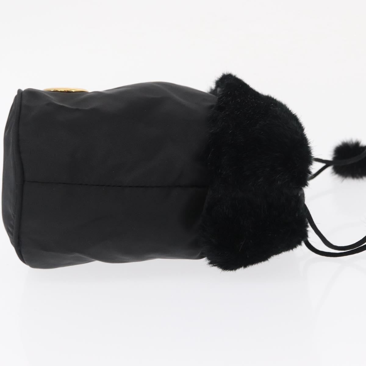 Celine Vintage Pouch Nylon Black Nylon Clutche & Pouche Bag (Pre-Owned)