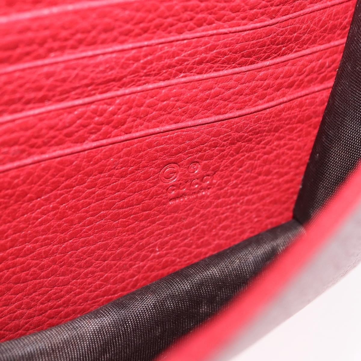 Gucci Interlocking Wallet On Chain Leather Red Leather Shoulder Bag Bag (Pre-Owned)