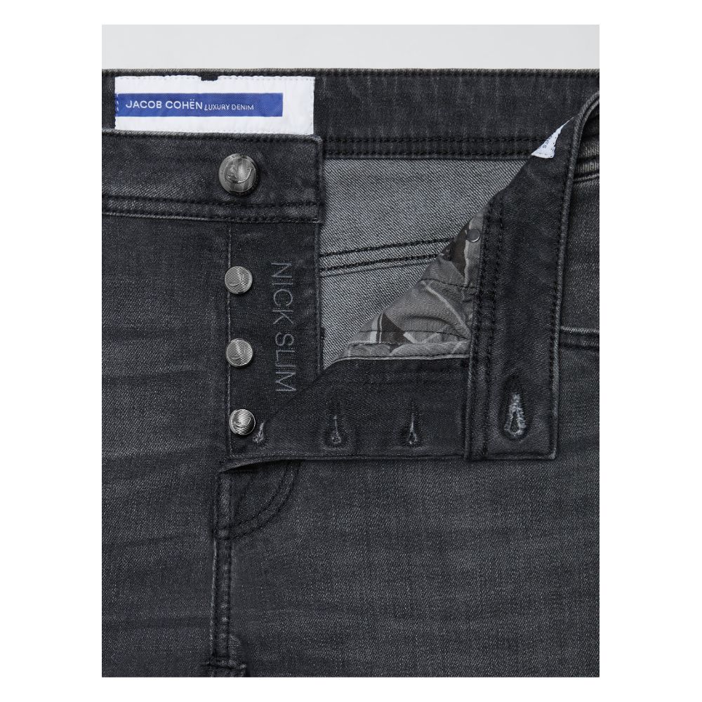 Jacob Cohen Elegant Slim Fit Black Stretch Men's Jeans
