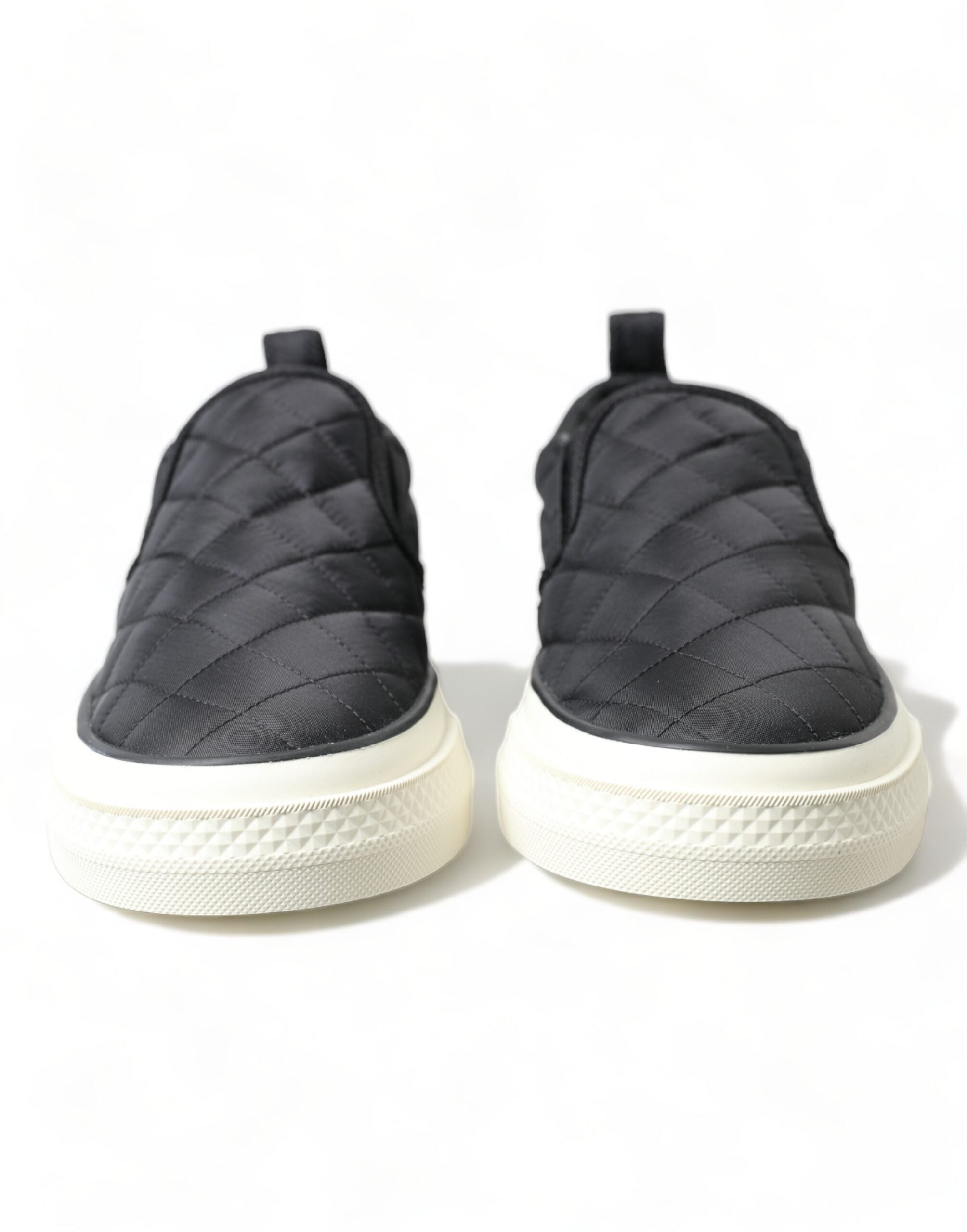 Dolce & Gabbana Black Quilted Slip On Low Top Sneakers Women's Shoes