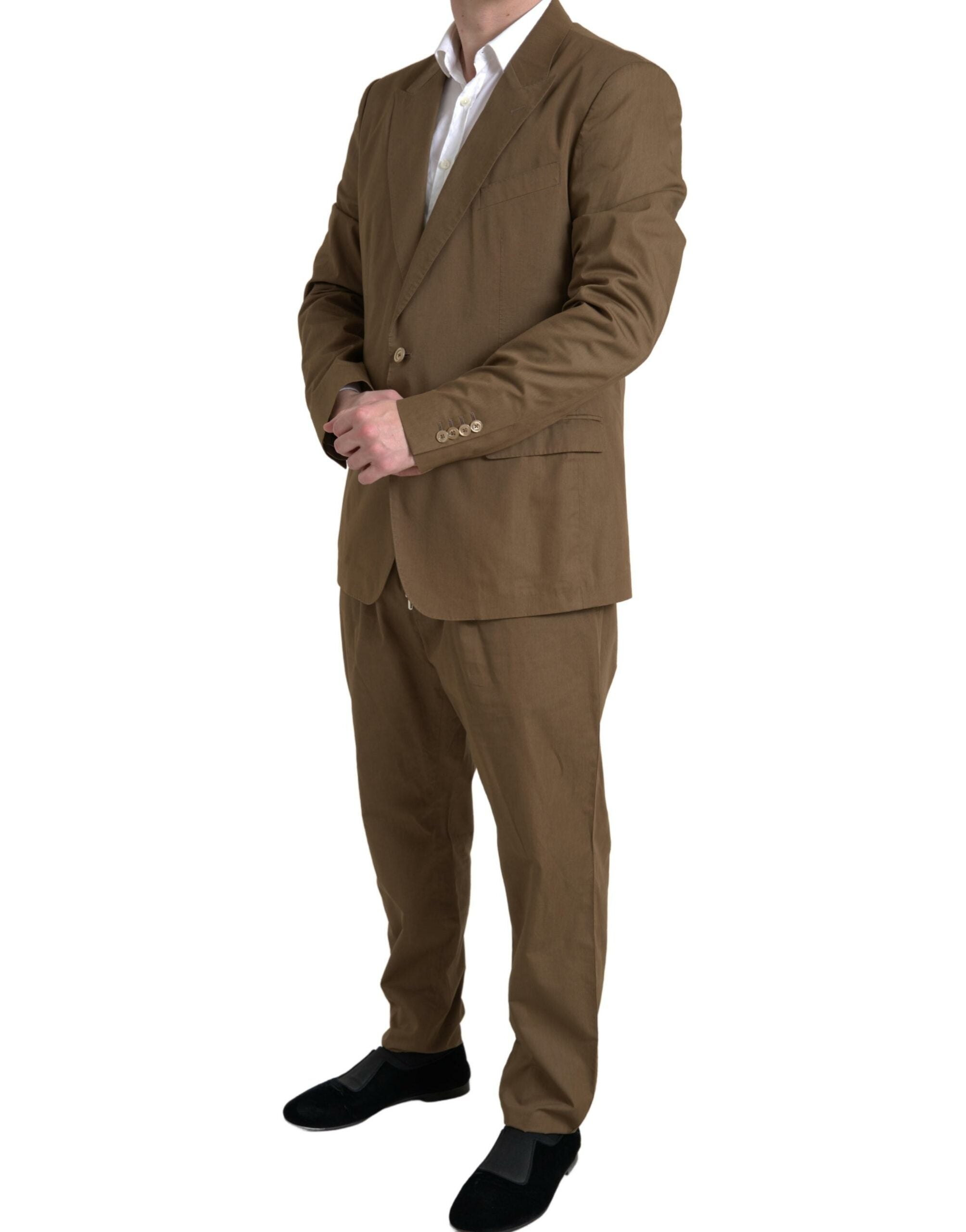 Dolce & Gabbana Brown 2 Piece Single Breasted TAORMINA Men's Suit