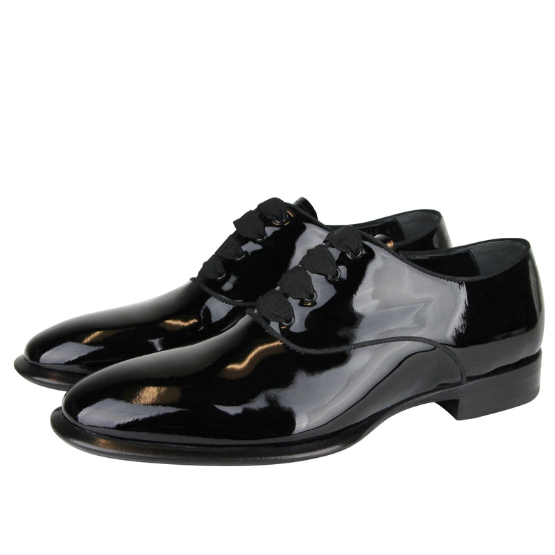 Alexander McQueen Men's Patent Black Leather Dress Shoes