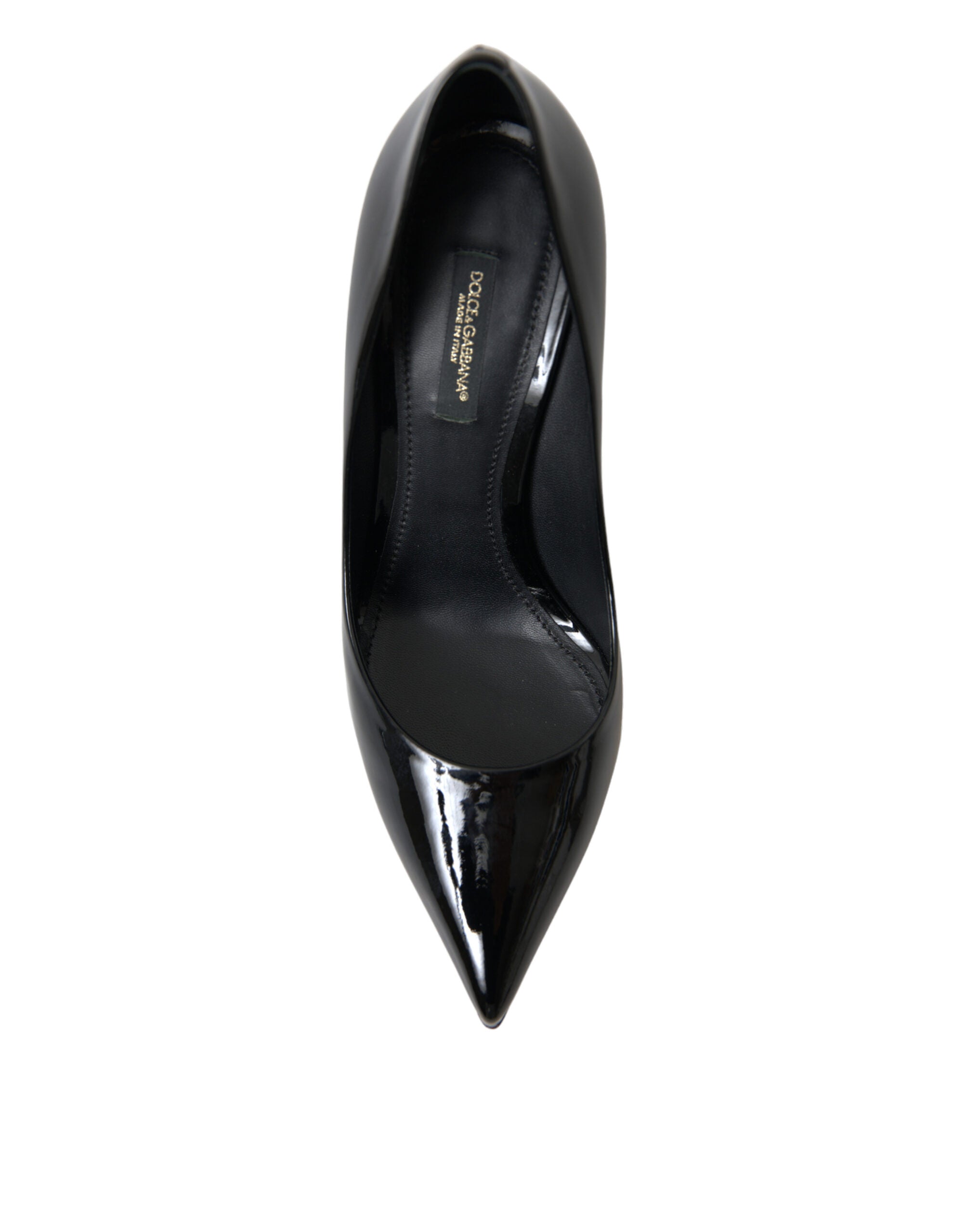Dolce & Gabbana Black Patent Leather Pumps Heels Women's Shoes