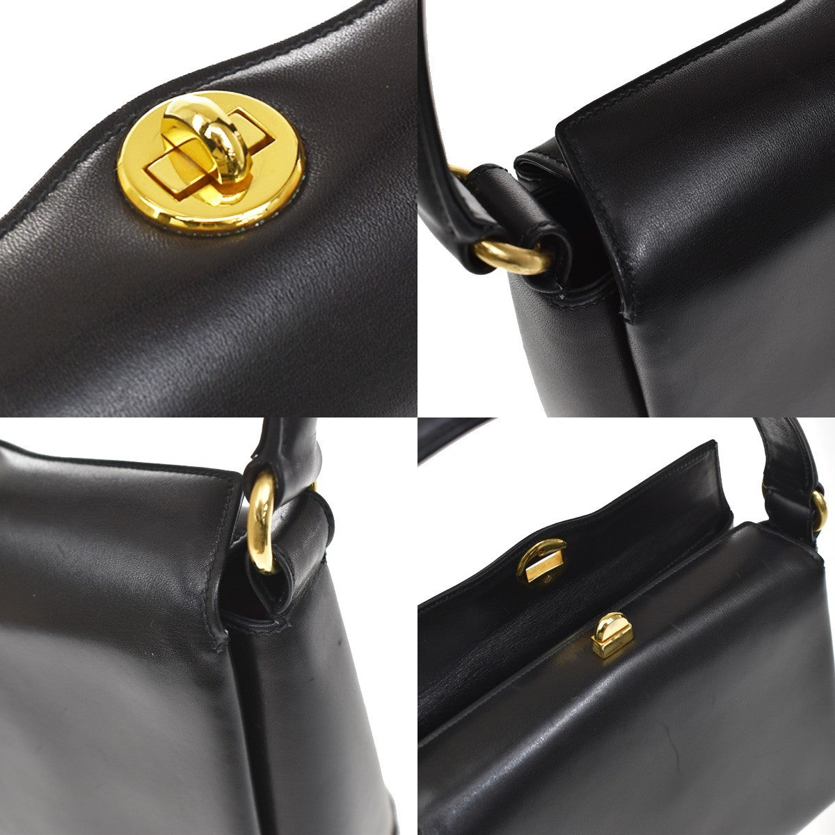 Prada Turnlock Convertible City Calf Black Leather Shoulder Bag Bag (Pre-Owned)