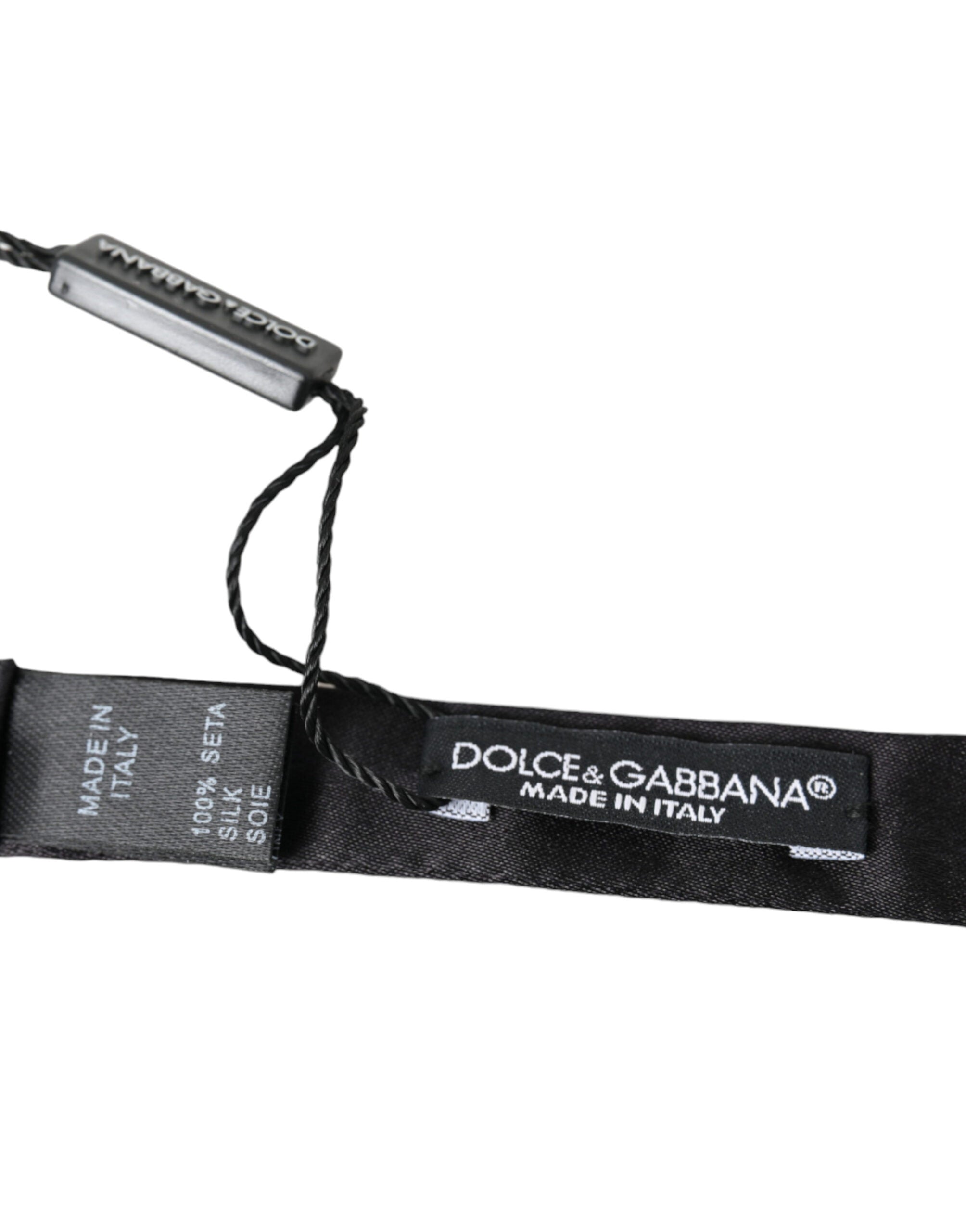 Dolce & Gabbana Elegant Silk Black Bow Tie for Men's Gentleman