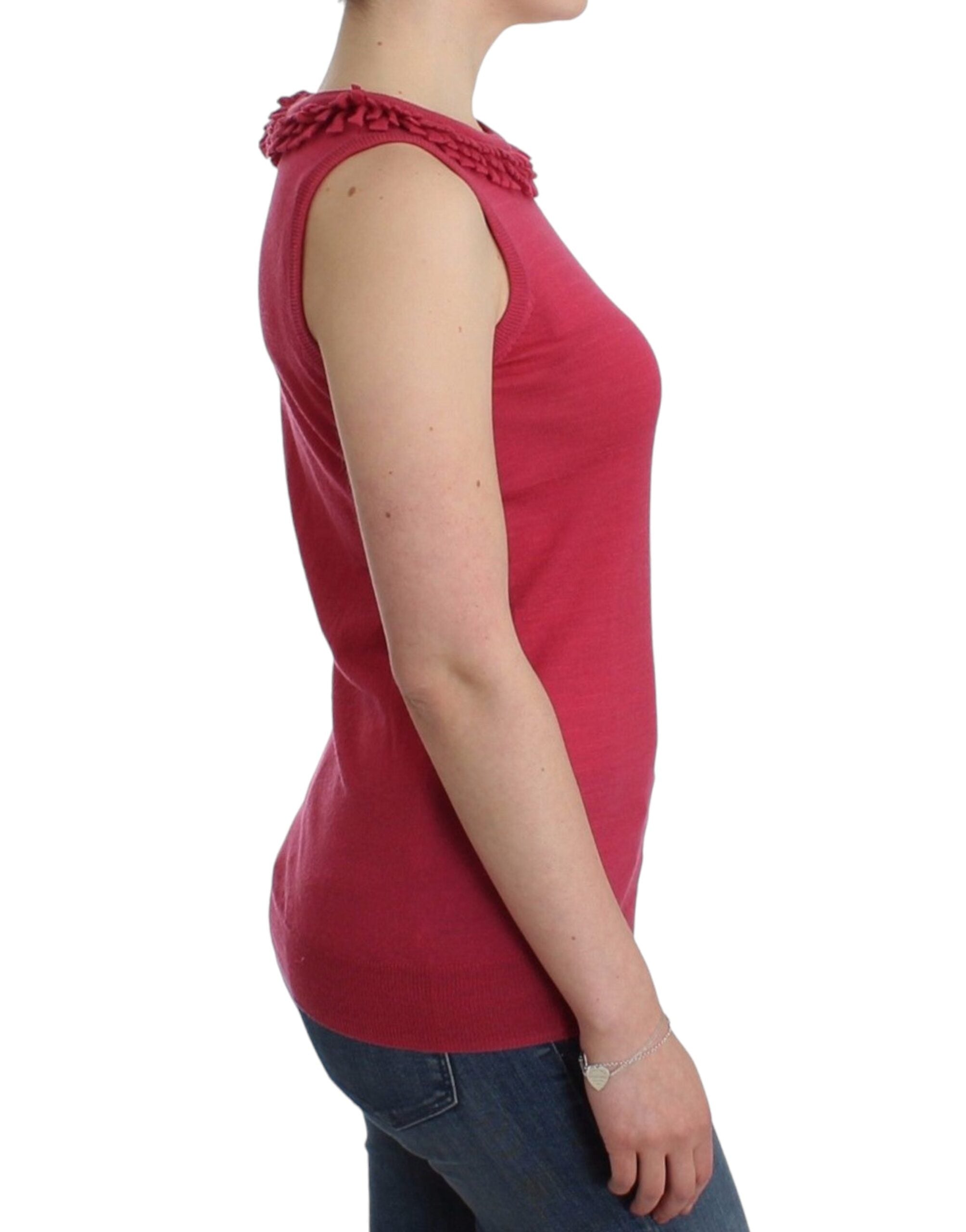 John Galliano Pink wool knit Women's top