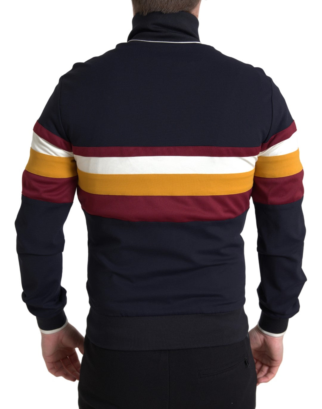 Dolce & Gabbana Blue Cardigan Heraldic Full Zip Men's Sweater