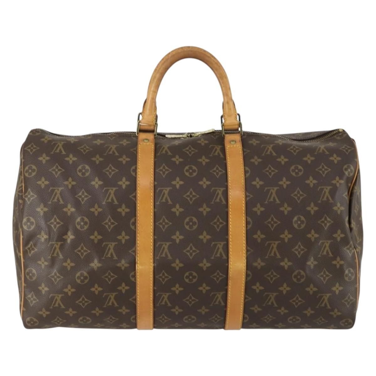 Louis Vuitton Keepall Monogram Canvas Brown Canvas Travel Bag Bag (Pre-Owned)