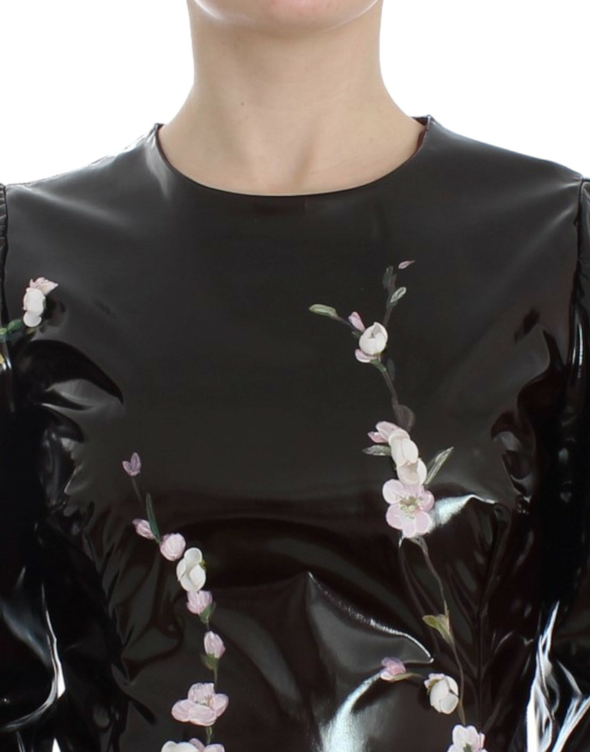 Dolce & Gabbana Black floral 3/4 Sleeve sheath Women's dress