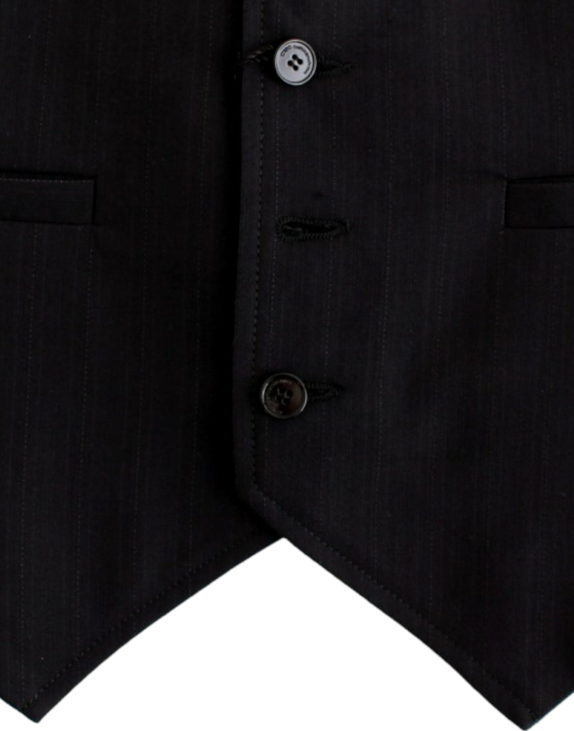 Costume National Black striped cotton casual Men's vest