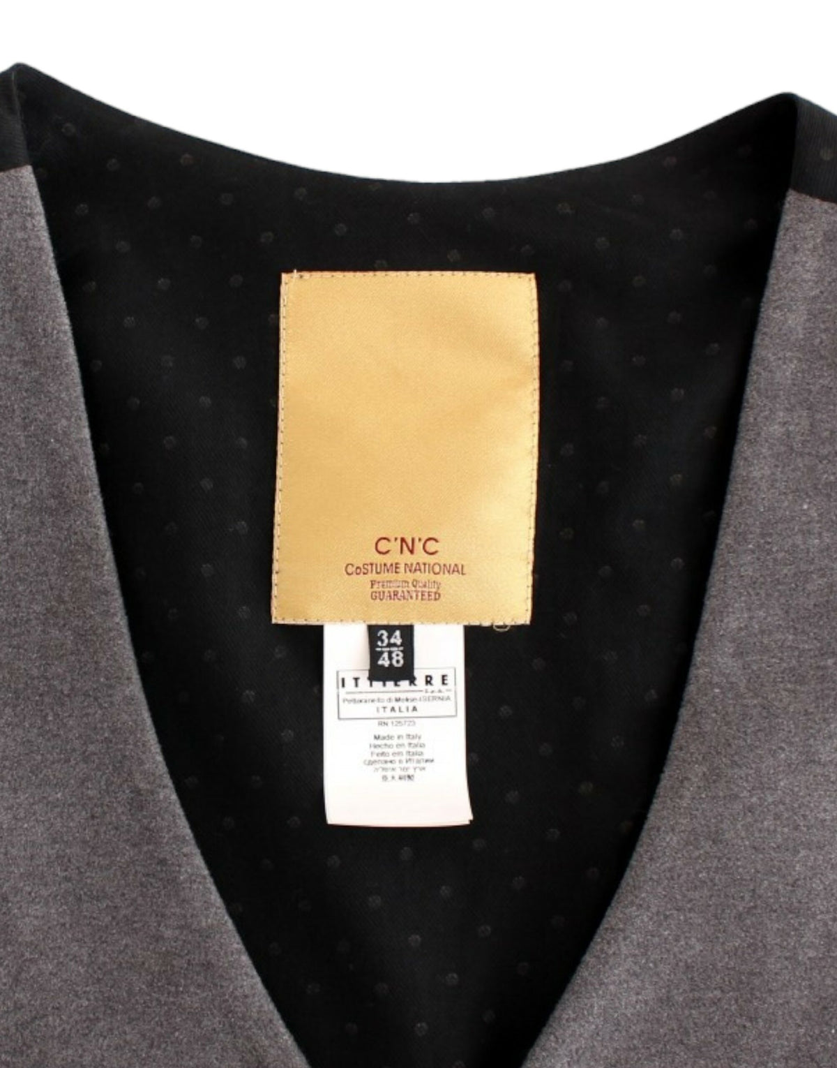 Costume National Gray cotton blend casual Men's vest