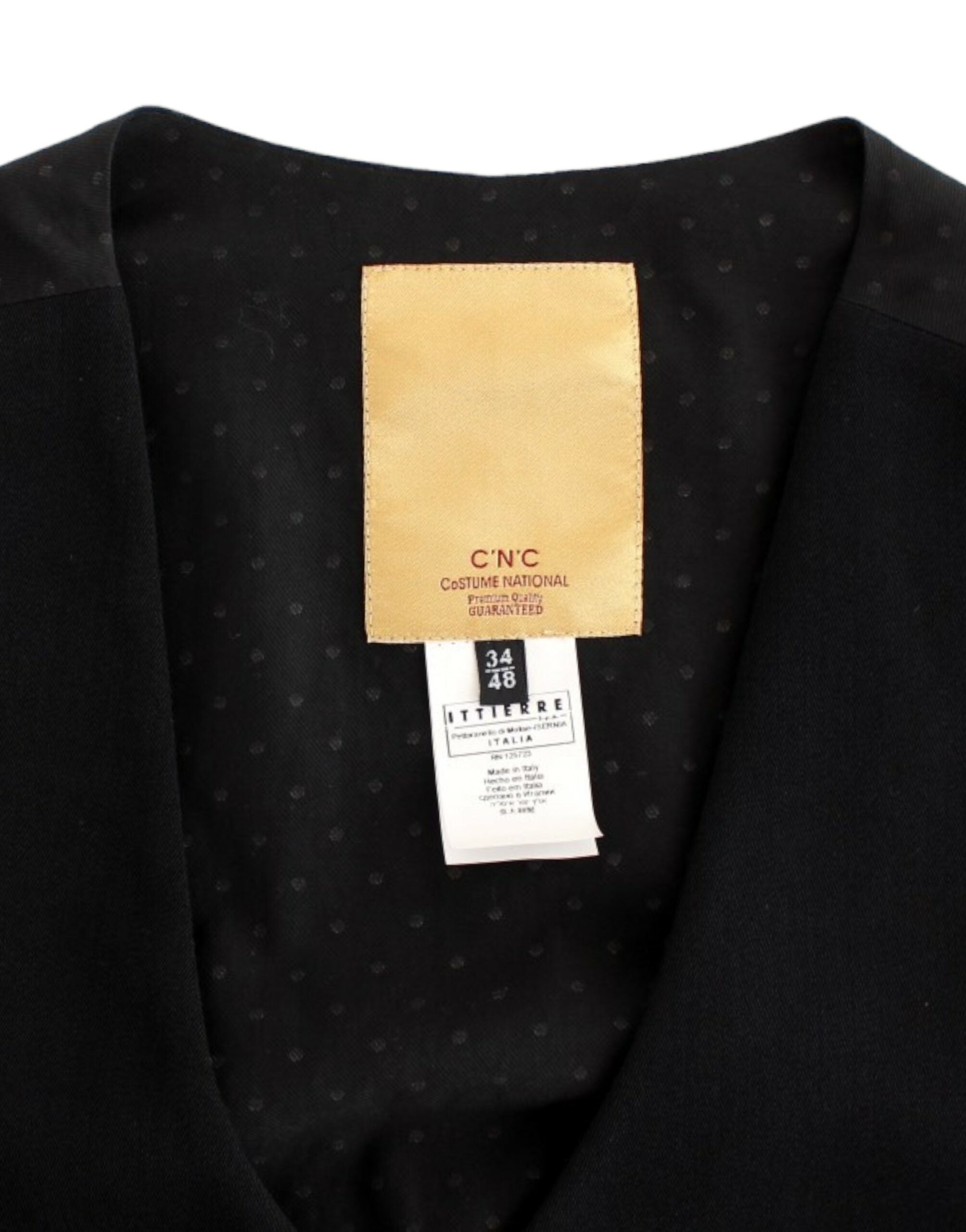 Costume National Black wool blend casual Men's vest