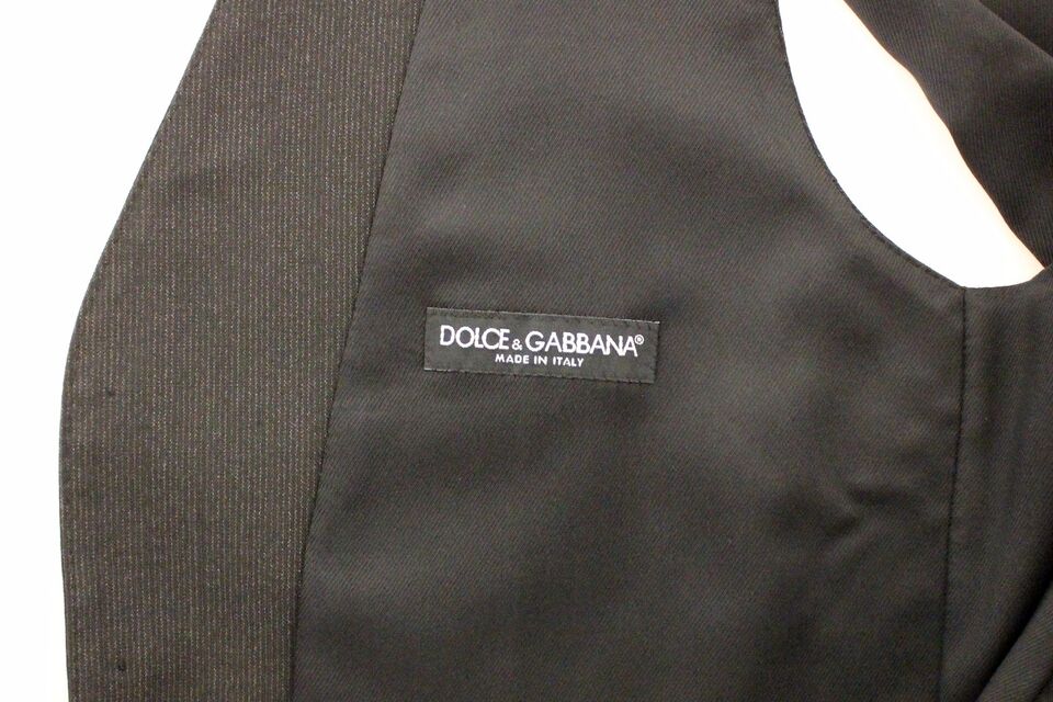 Dolce & Gabbana Gray Wool Stretch Dress Vest Men's Blazer