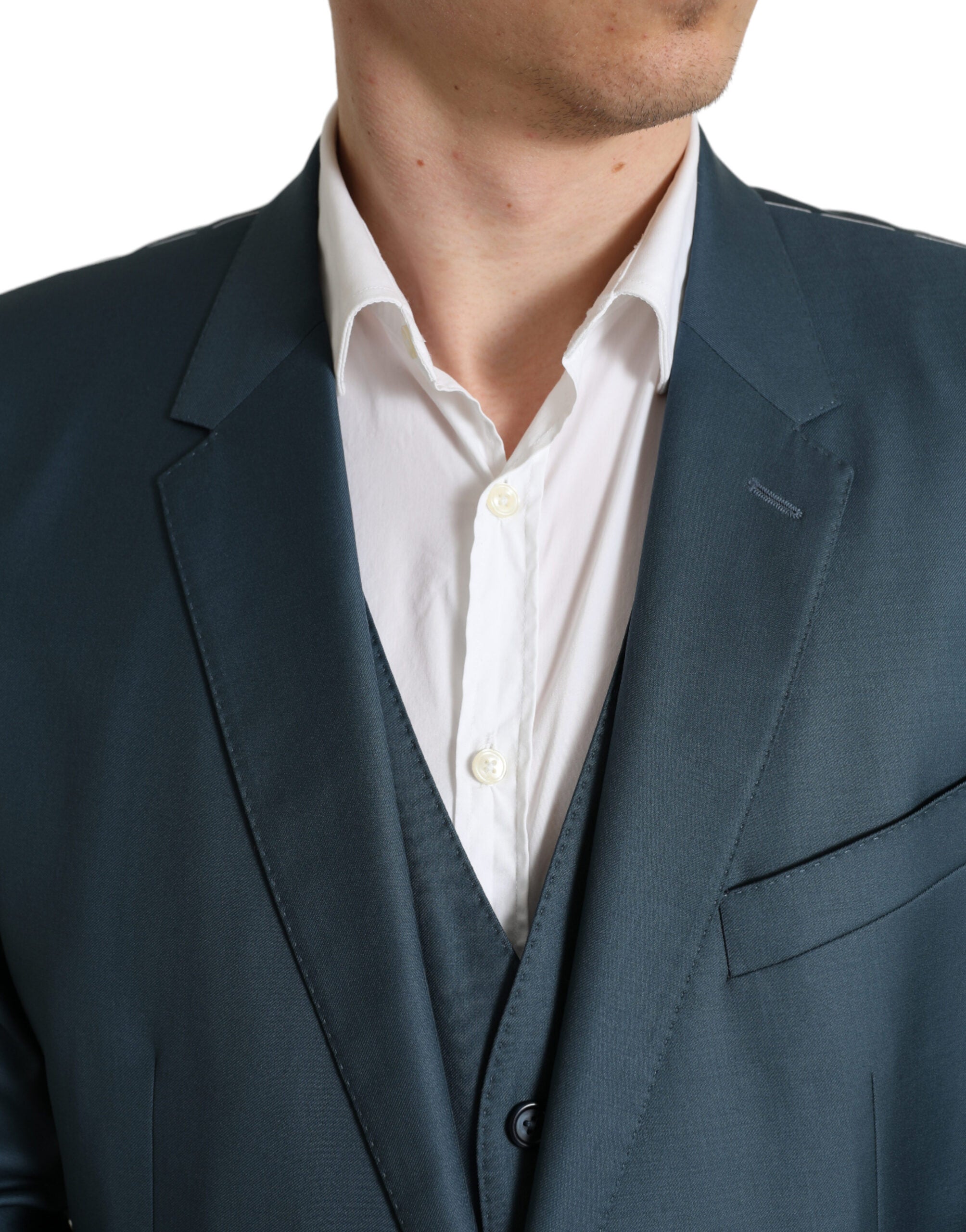 Dolce & Gabbana Elegant Green Martini Two-Piece Wool Men's Suit