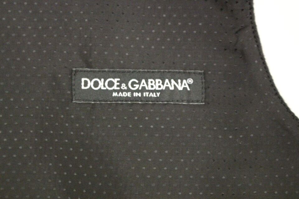 Dolce & Gabbana Gray Wool Blend Vest Gilet Men's Weste