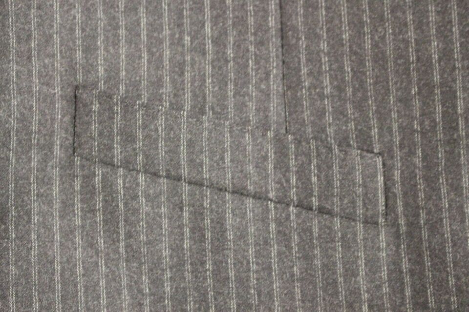 Dolce & Gabbana Gray Striped Wool Single Breasted Men's Vest