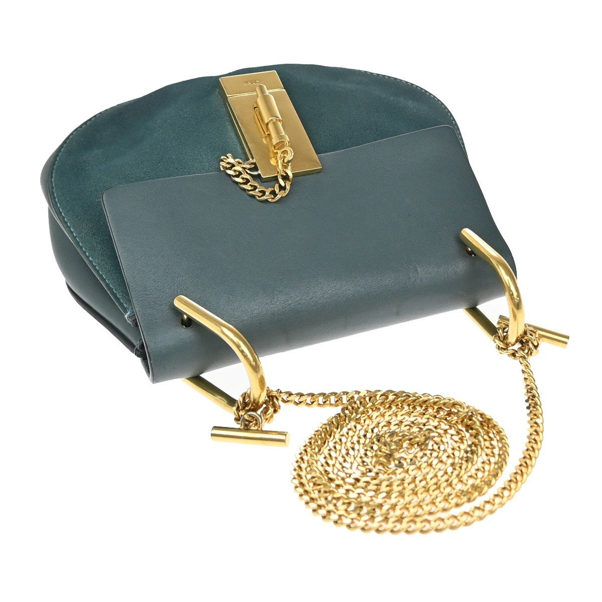 Chloe Drew Leather And Suede Blue Suede Shoulder Bag Bag (Pre-Owned)