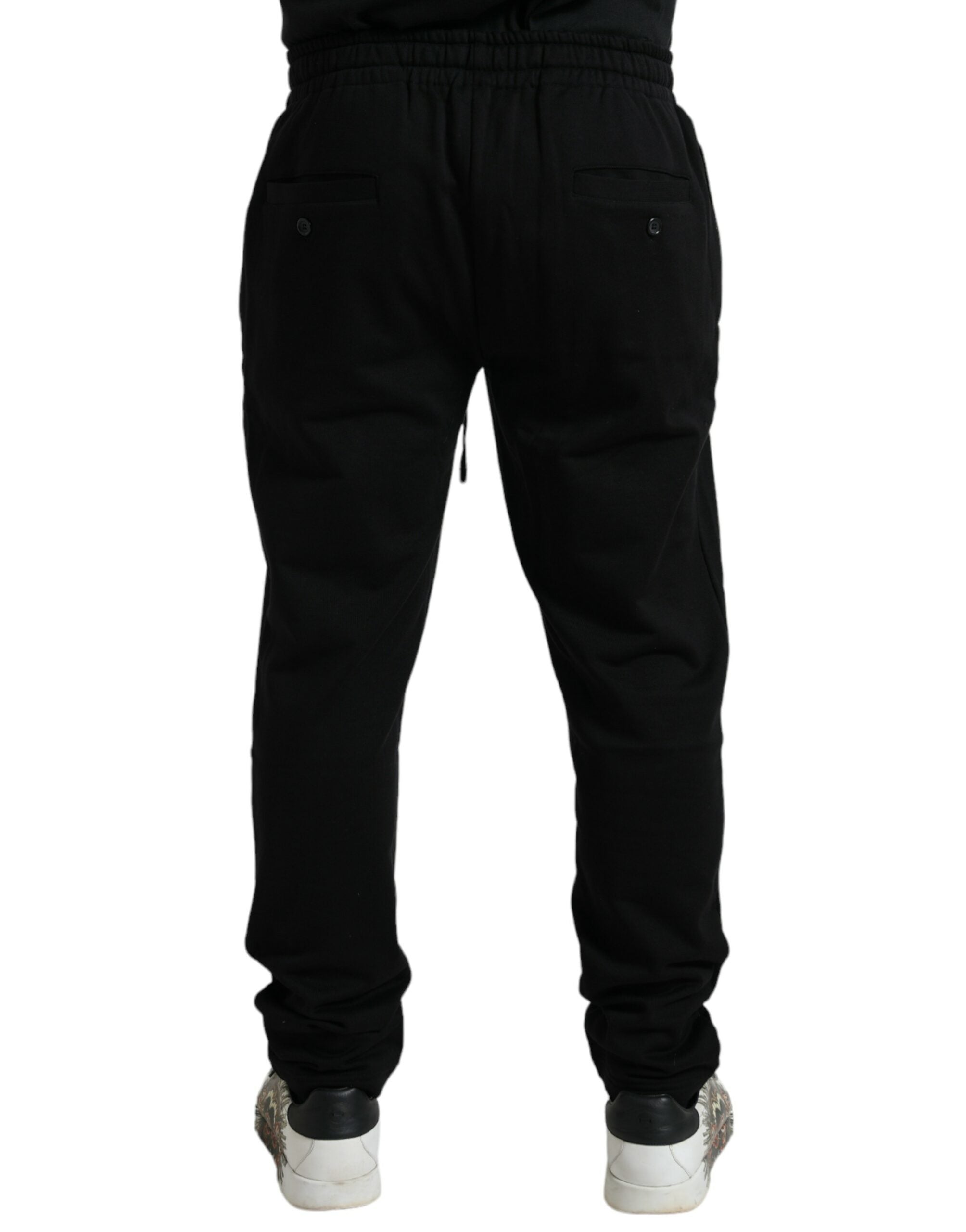 Dolce & Gabbana Elegant Black Cotton Jogger Men's Pants