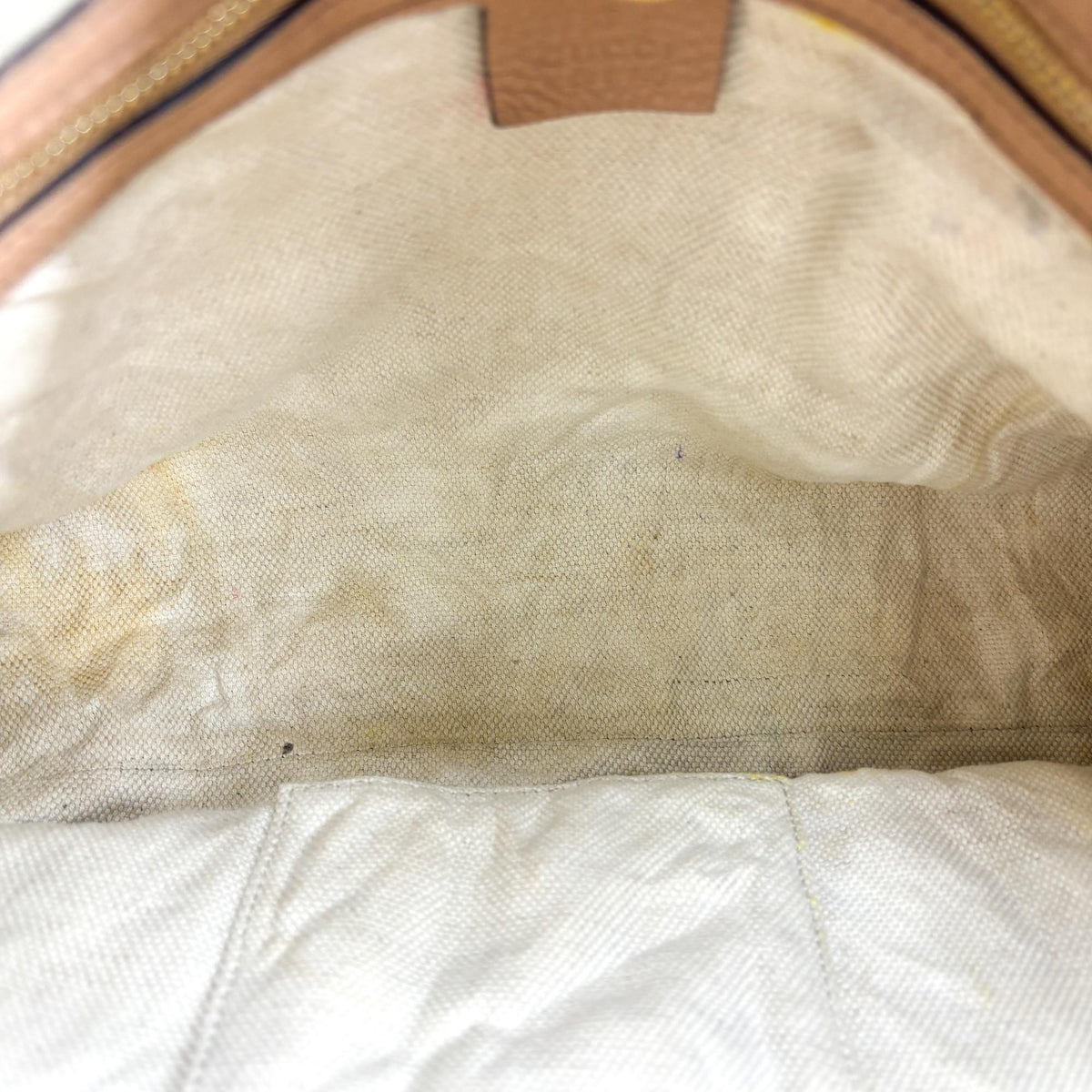 Gucci Soho Shoulder Bag Leather Beige Leather Shoulder Bag Bag (Pre-Owned)