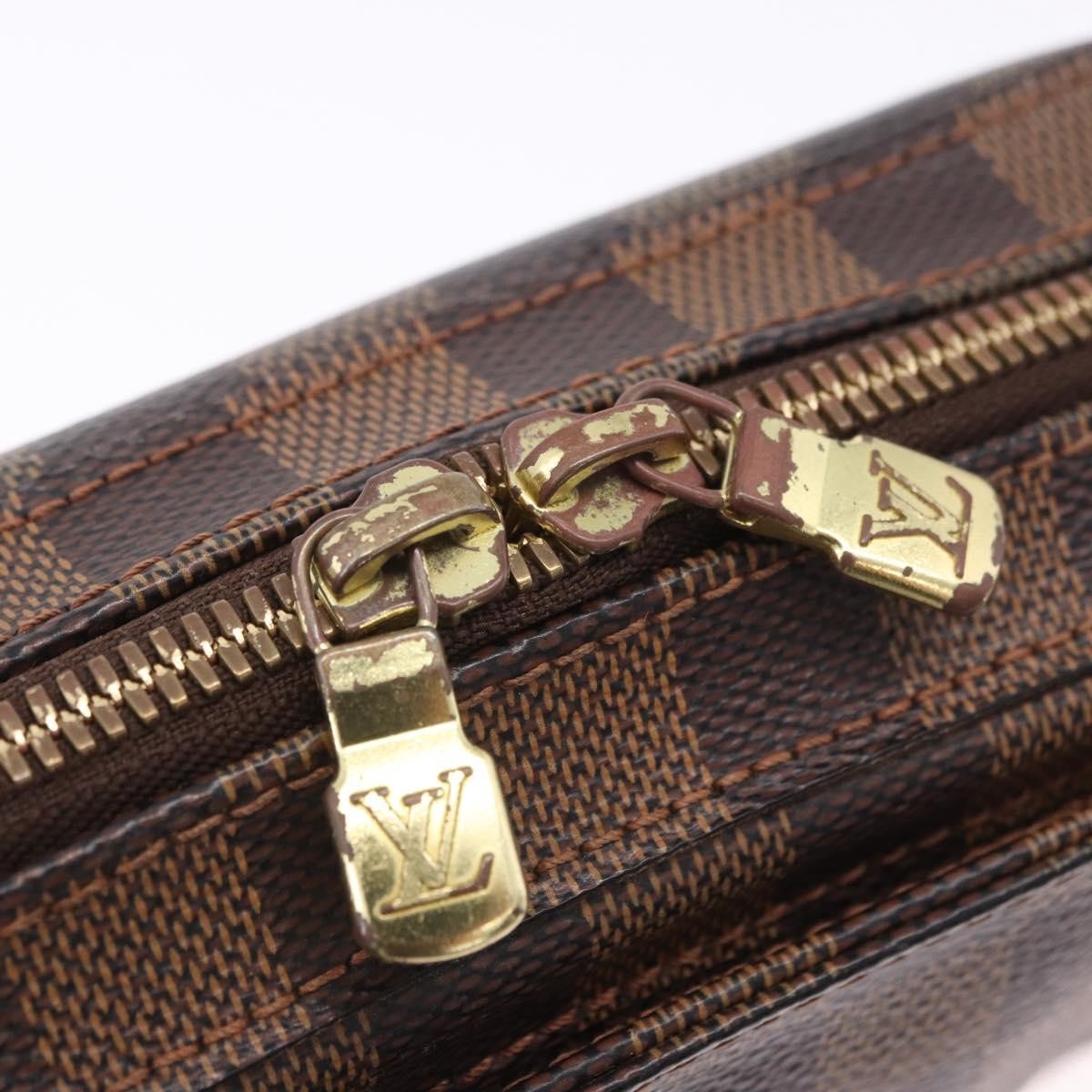 Louis Vuitton Geronimos Waist Damier Ebene Brown Canvas Shoulder Bag Bag (Pre-Owned)