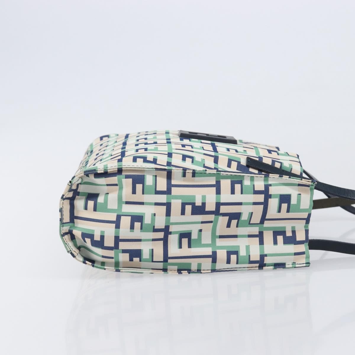 Fendi Logo Zucca Nylon Green Nylon Tote Bag Bag (Pre-Owned)