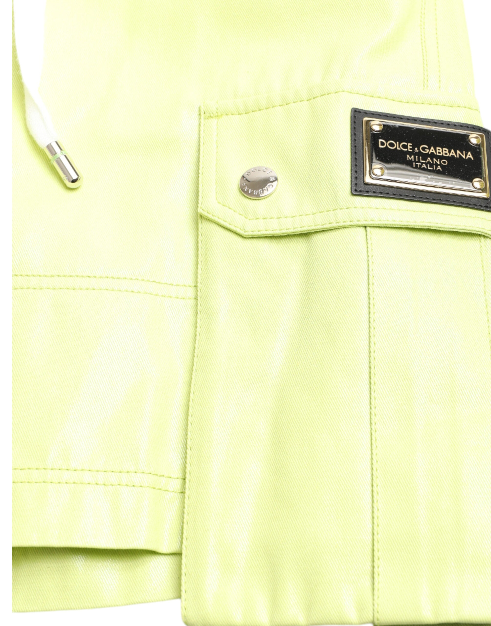 Dolce & Gabbana Light Green Cotton Men Cargo Bermuda Men's Shorts