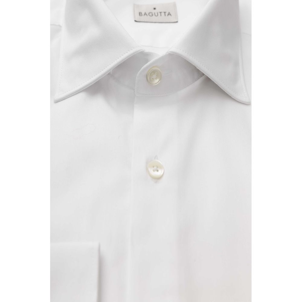 Bagutta White Cotton Men Men's Shirt