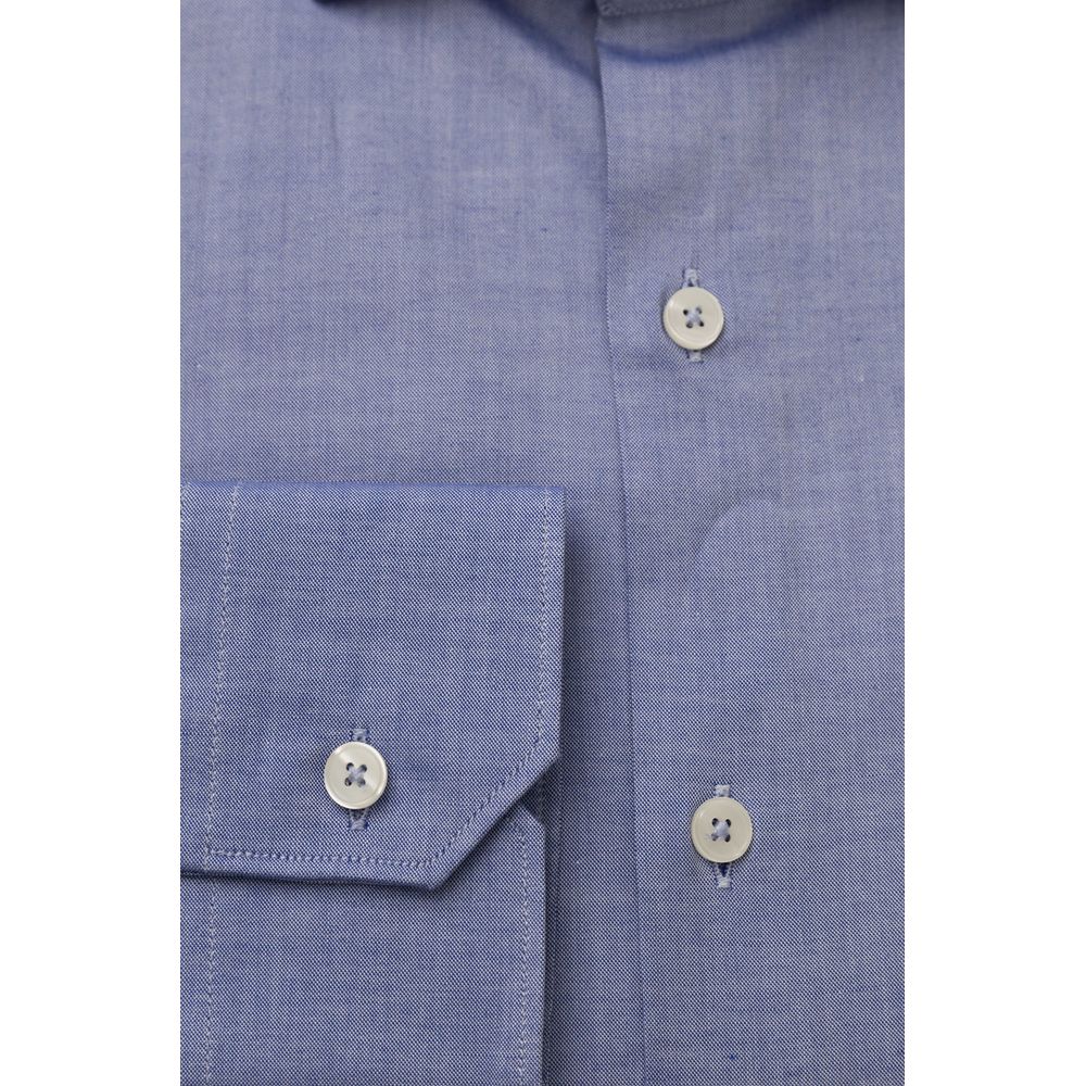 Bagutta Light Blue Cotton Men Men's Shirt
