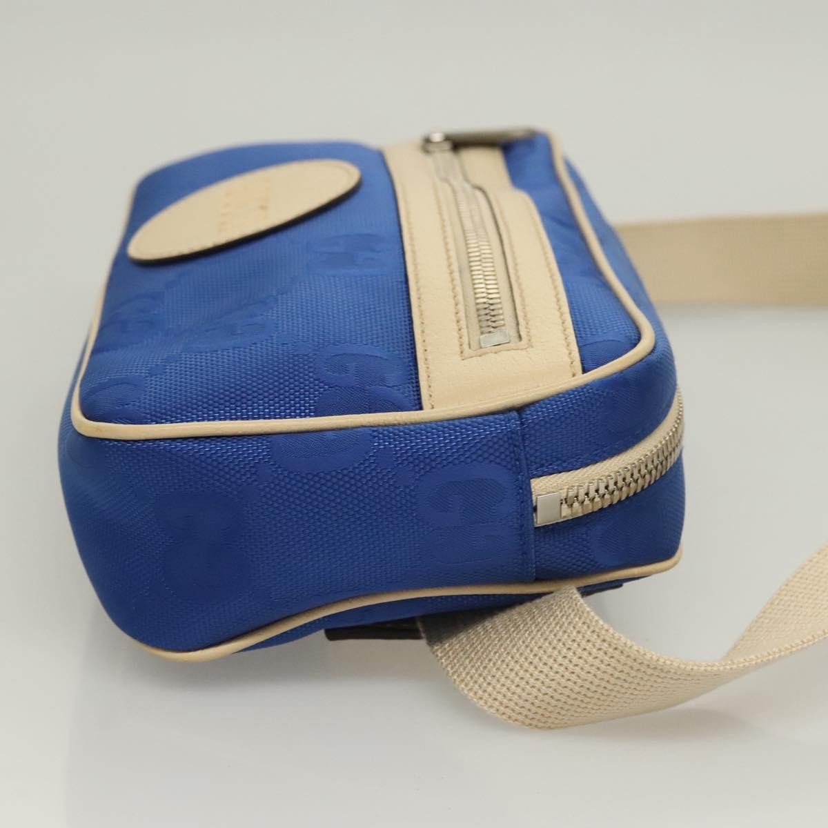 Gucci Off The Grid Belt Gg Econyl Blue Canvas Shoulder Bag Bag (Pre-Owned)