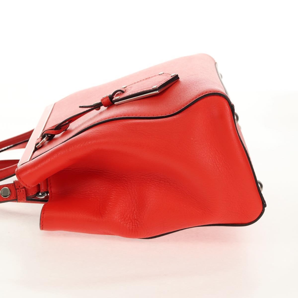 Fendi 2Jours Leather Red Leather Tote Bag Bag (Pre-Owned)