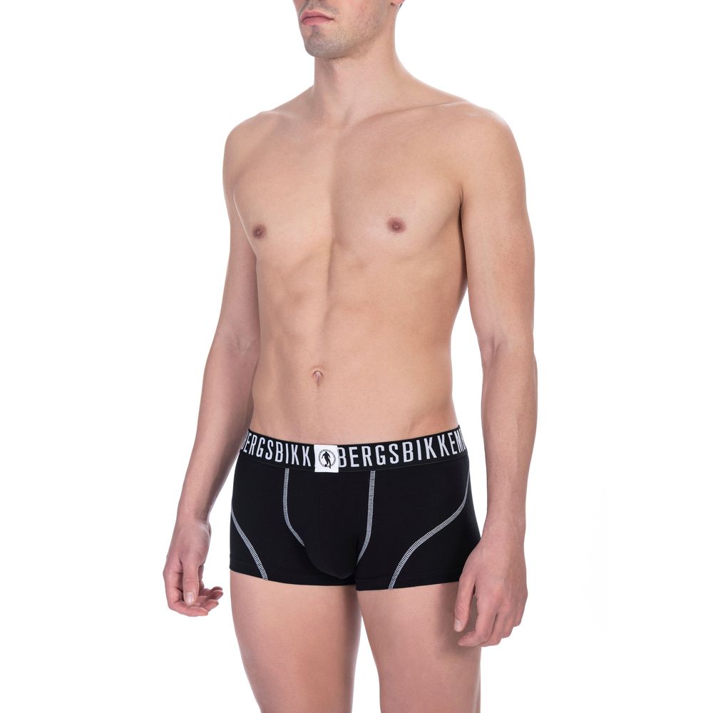 Bikkembergs Black Cotton Men's Trunk Underwear Twin Men's Pack