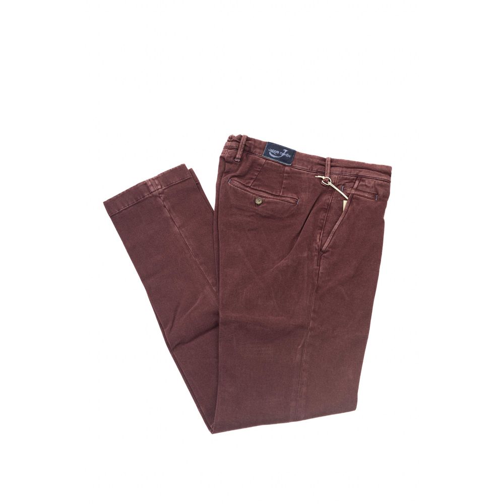 Jacob Cohen Burgundy Cotton Men Men's Chino