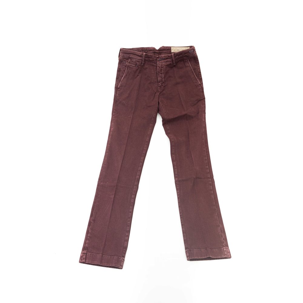 Jacob Cohen Burgundy Cotton Men Men's Chino