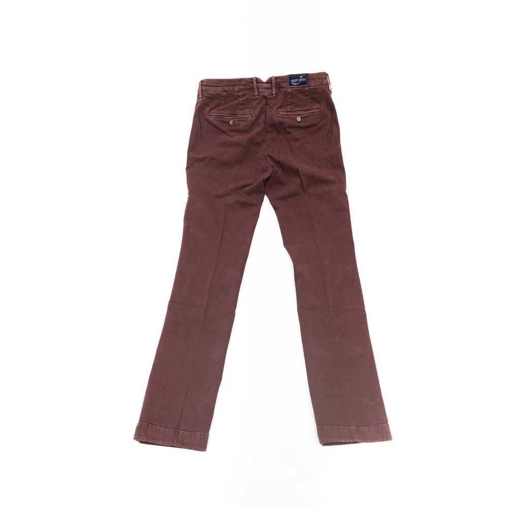 Jacob Cohen Burgundy Cotton Men Men's Chino