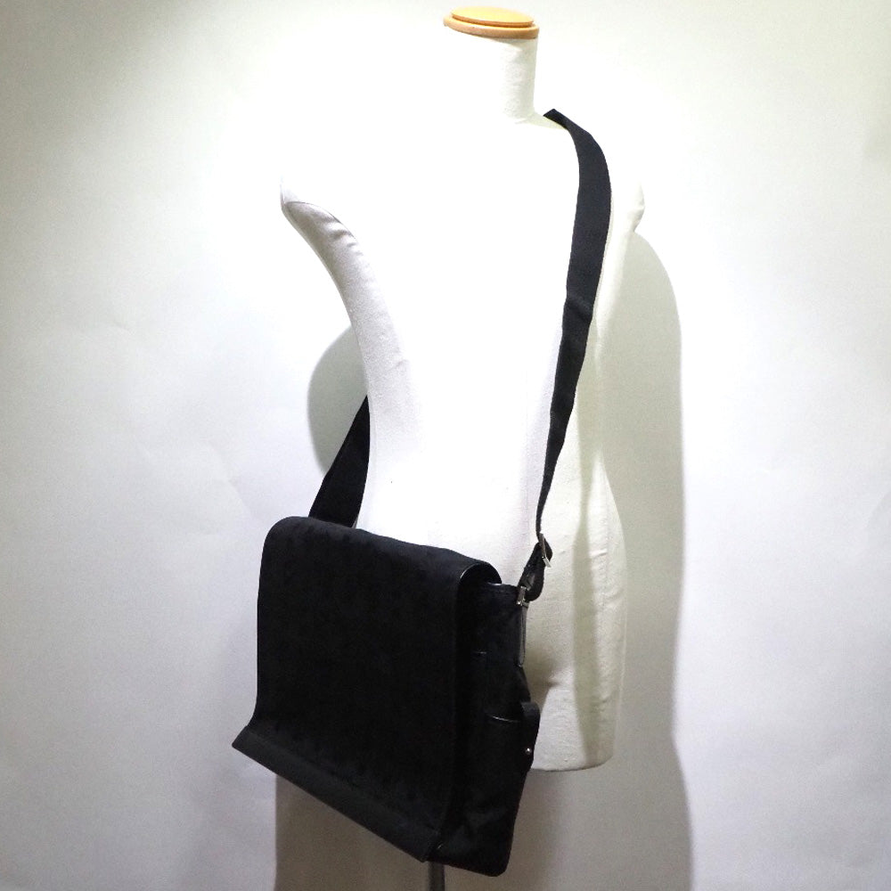 Bally Black Canvas Shoulder Bag (Pre-Owned)