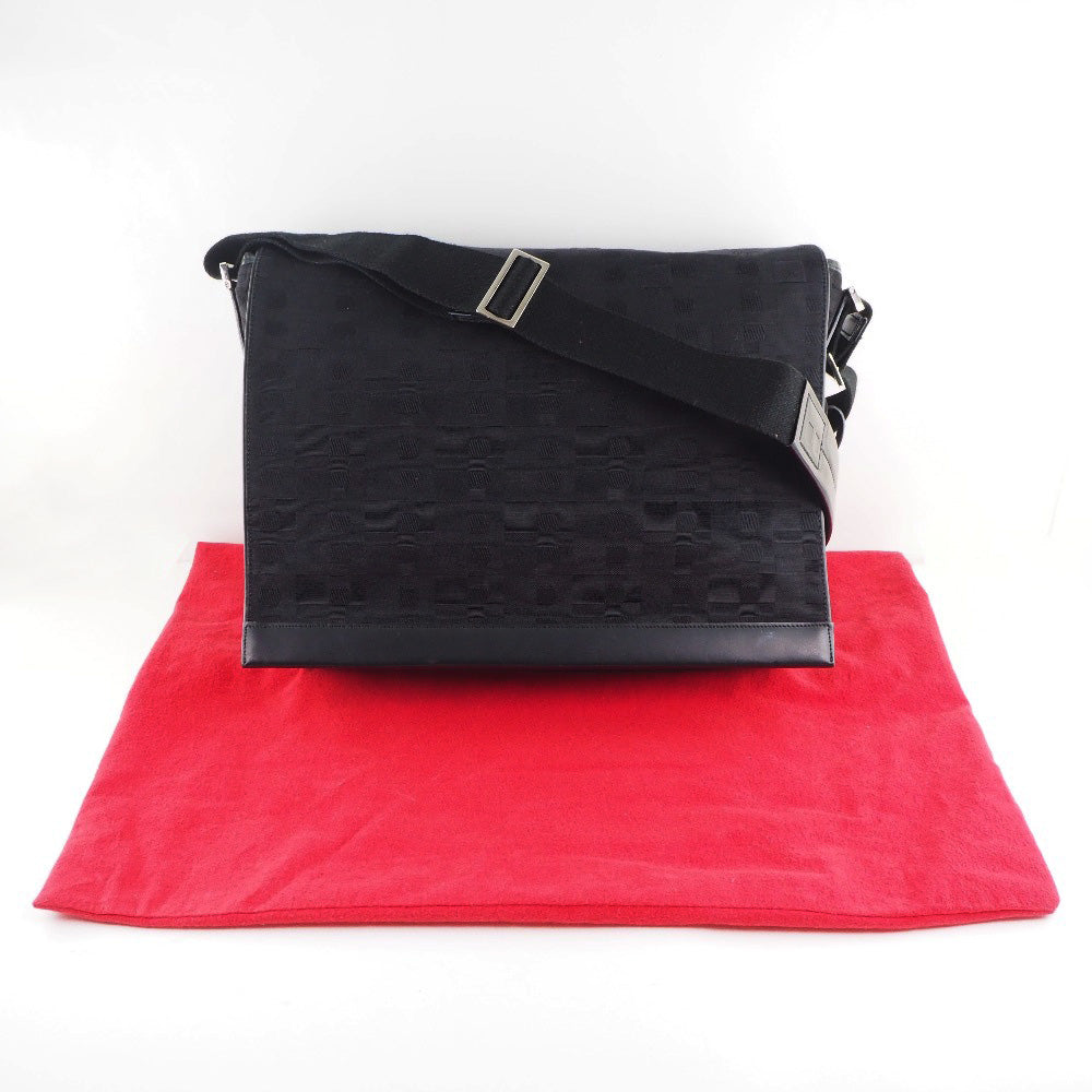 Bally Black Canvas Shoulder Bag (Pre-Owned)
