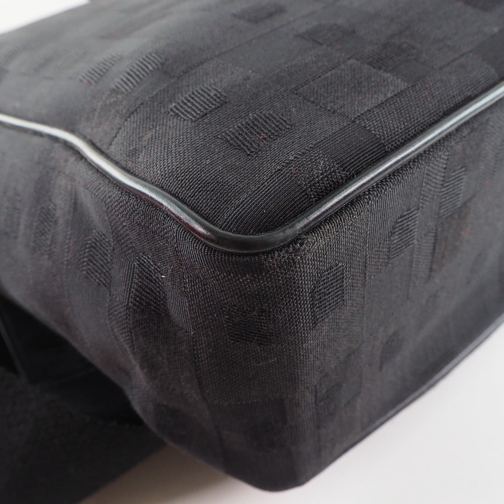 Bally Black Canvas Shoulder Bag (Pre-Owned)