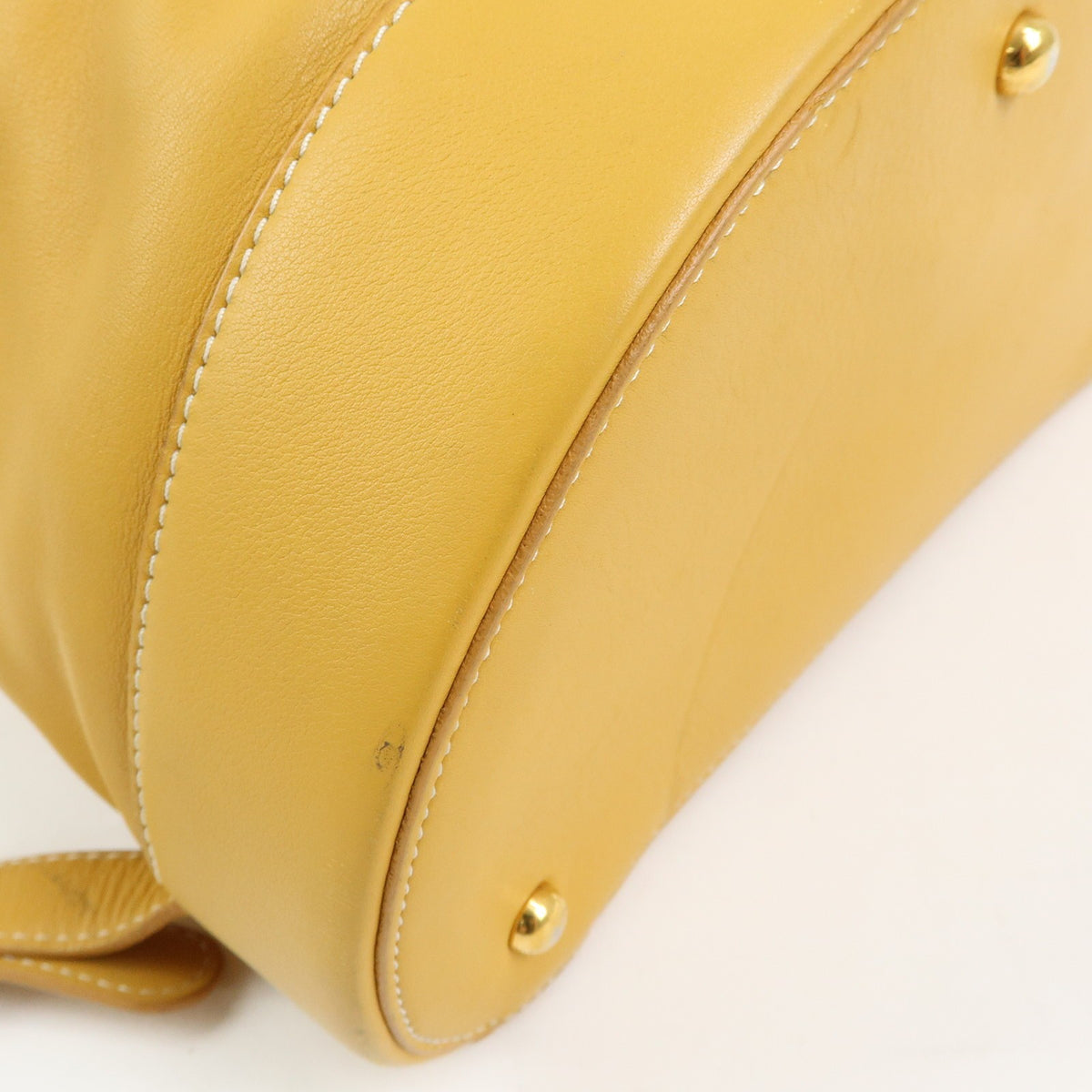 Loewe Anton Leather Yellow Leather Backpack Bag (Pre-Owned)