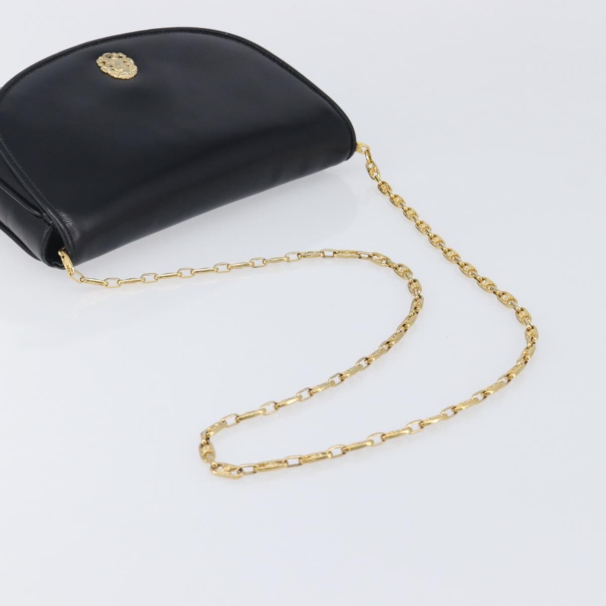 Celine Flap Shoulder Leather Black Leather Shoulder Bag Bag (Pre-Owned)