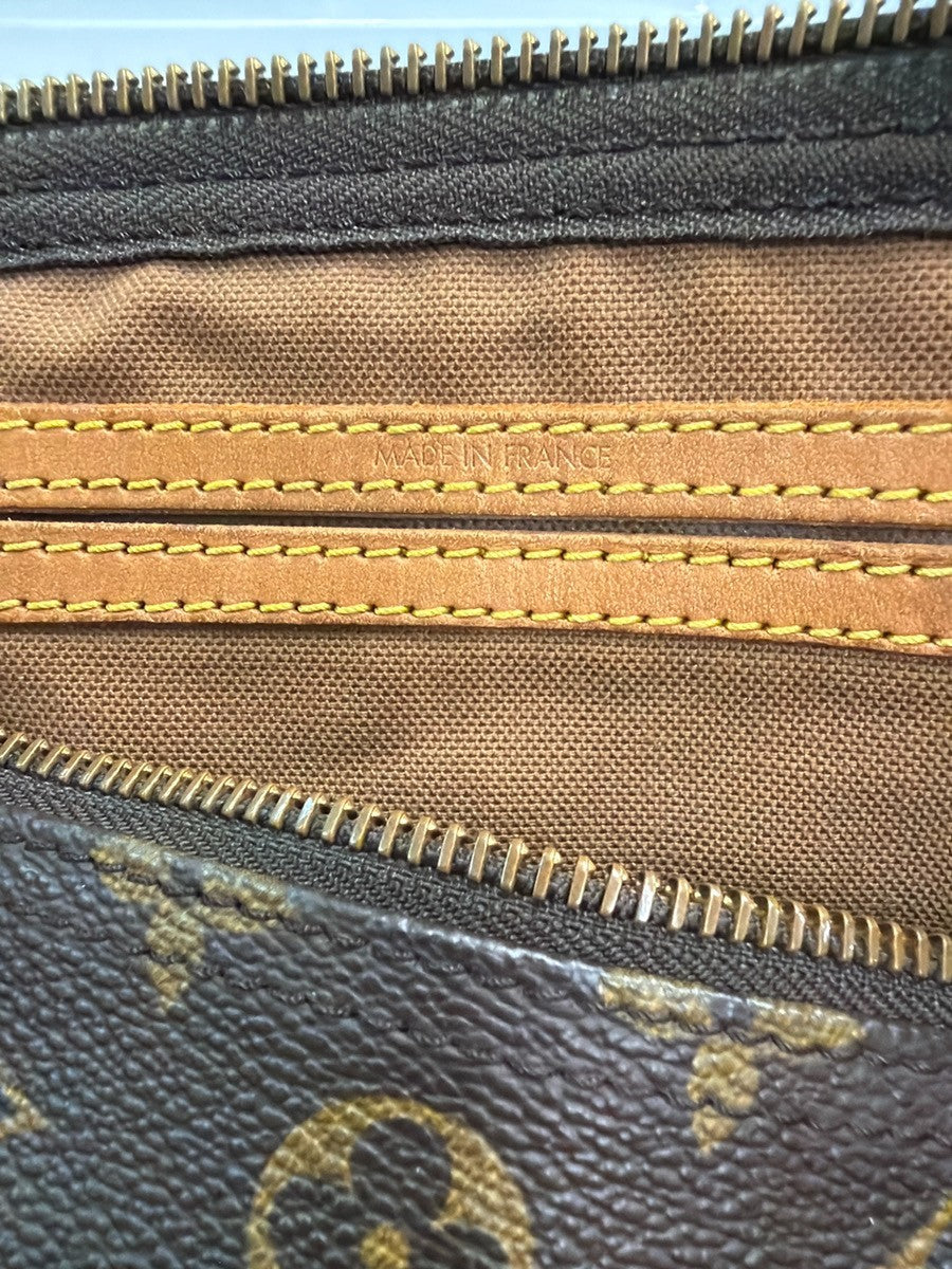 Louis Vuitton Speedy Monogram Canvas Brown Leather Handbag (Pre-Owned)