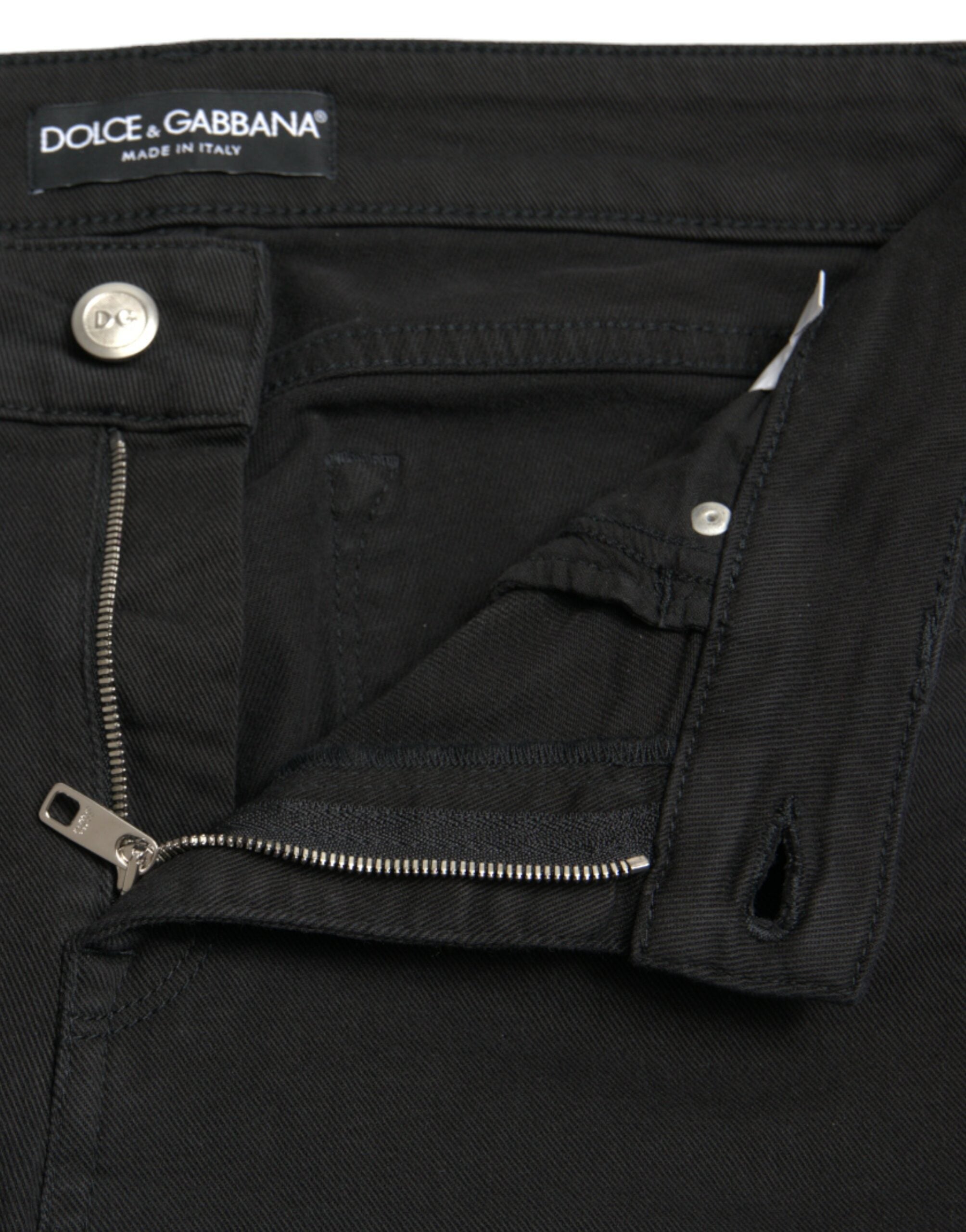 Dolce & Gabbana Chic Black Mid-Waist Stretch Women's Jeans