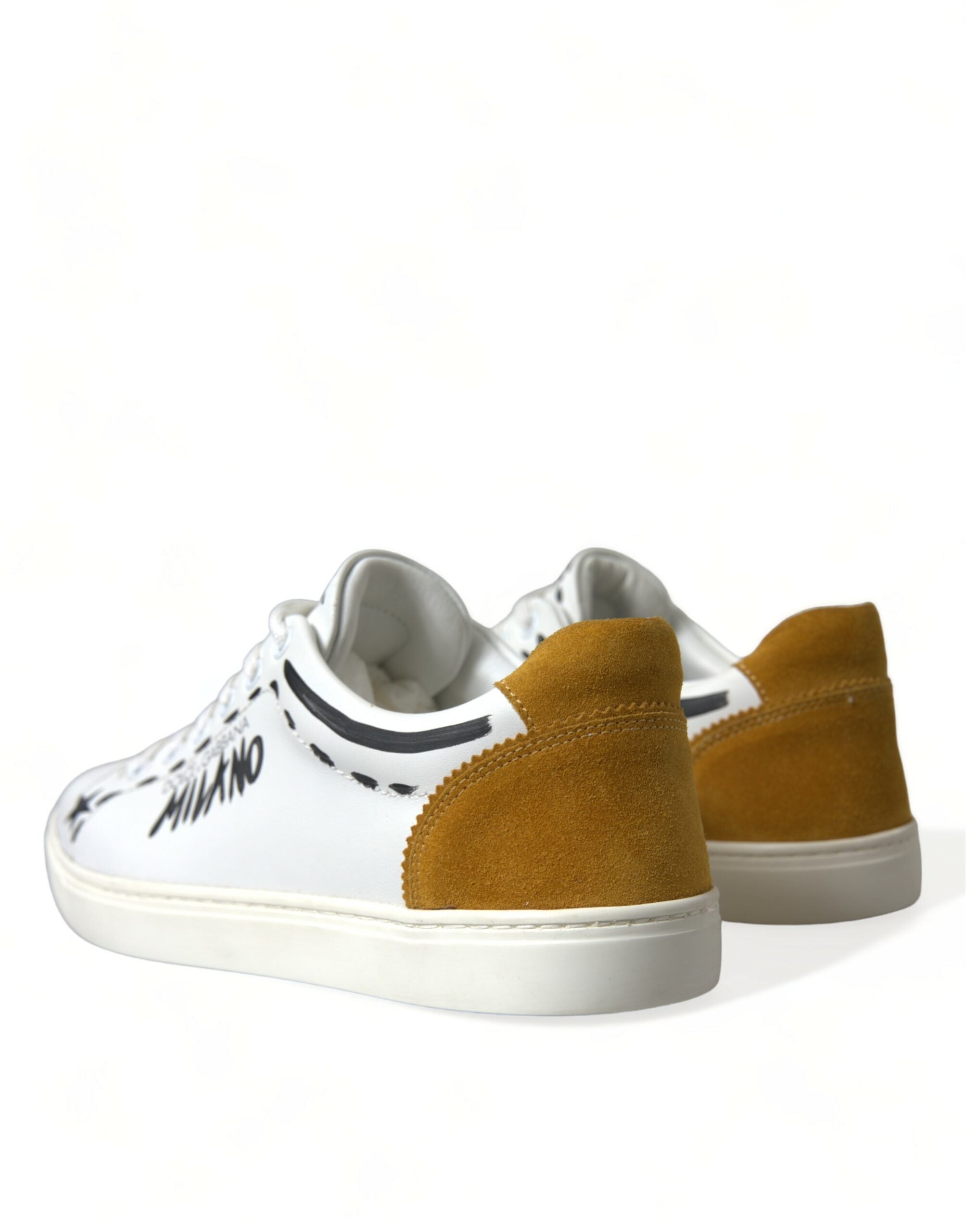 Dolce & Gabbana White Leather LOVE Milano Men Sneakers Men's Shoes