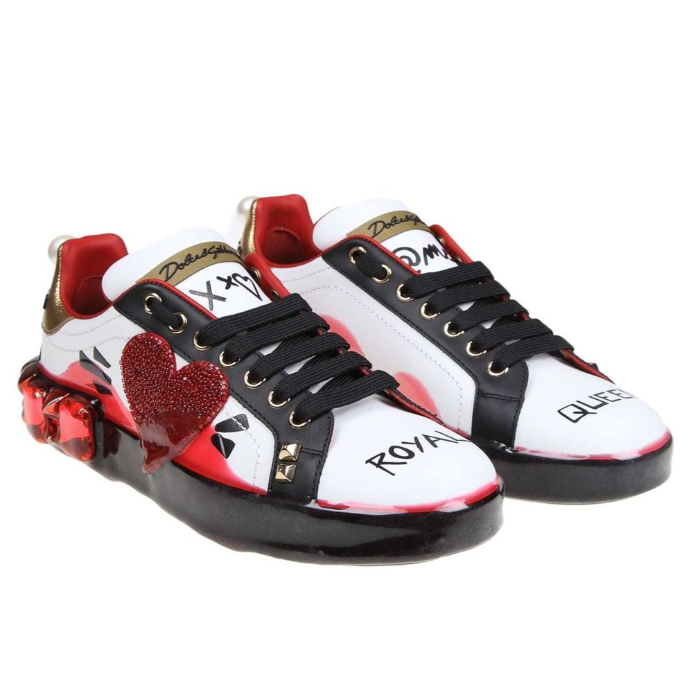 Dolce & Gabbana White Calfskin Women Women's Sneaker
